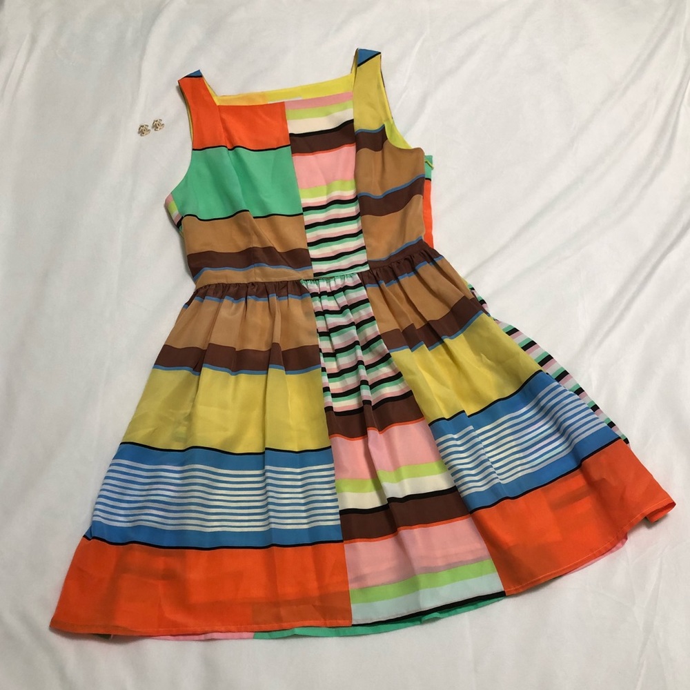 Jessica Simpson Color Block Summer Dress 8